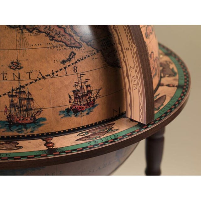 Wood Juno Globe Bar by Zoffoli Mappamondi For Sale - Image 7 of 10