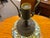 20th ceramic lamp. Possibly South or West Asian in design. Lovely bird and fish motif in blues and browns. Base to top of...