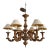 Late 20th Century Italian Baroque Style Carved Wood 6-Arm Chandelier For Sale