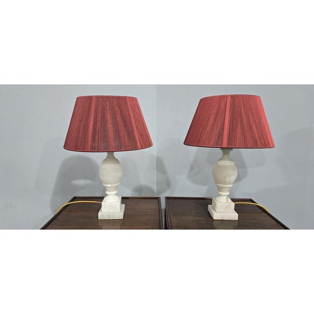 Vintage Marble Table Lamps, 1920, Set of 2 For Sale - Image 4 of 8