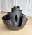 Exceptional monumental 1970s studio pottery sculpture featuring an organically coiled spiral form with striking...
