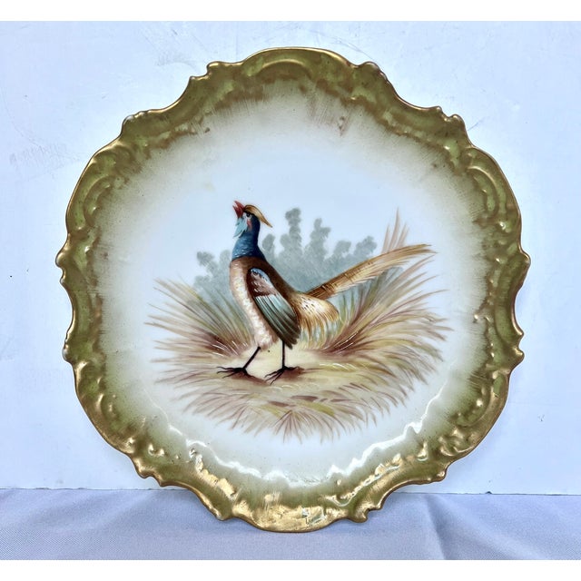 Antique French Limoges Game Bird Cabinet Plates - Coiffe & Cie, Pair For Sale - Image 10 of 18