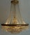 Brass, Lead Crystal and 24k Gold-Plated 5-Light Chandelier from Sölken Leuchten, 1970s For Sale - Image 11 of 14