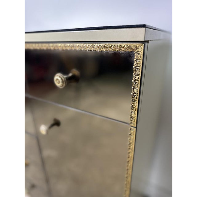 Vintage Italian Mirror Glass Chest of Drawers, 1960s For Sale - Image 6 of 12