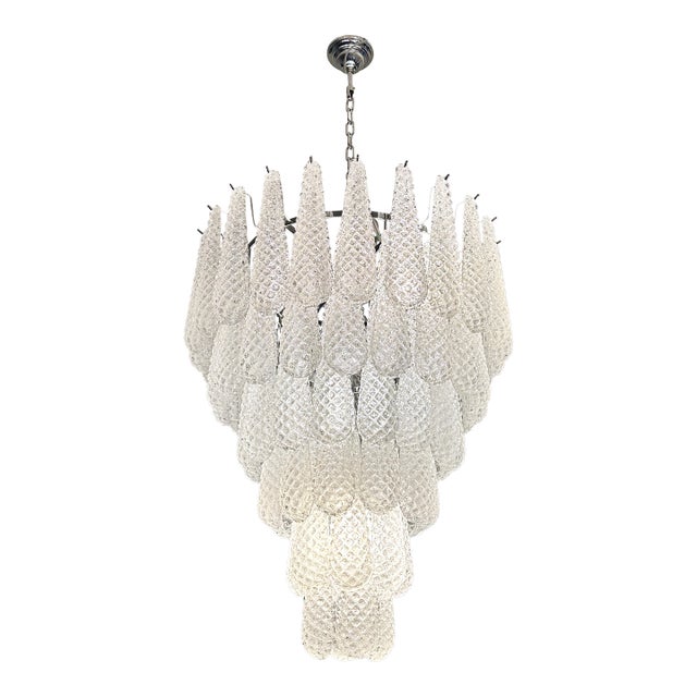 Venetian Luxury lid.century-modern "Conchiglie" Murano Glass Chandelier For Sale