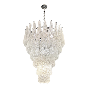 Venetian Luxury Mid Century-Modern "Conchiglie" Murano Glass Chandelier
