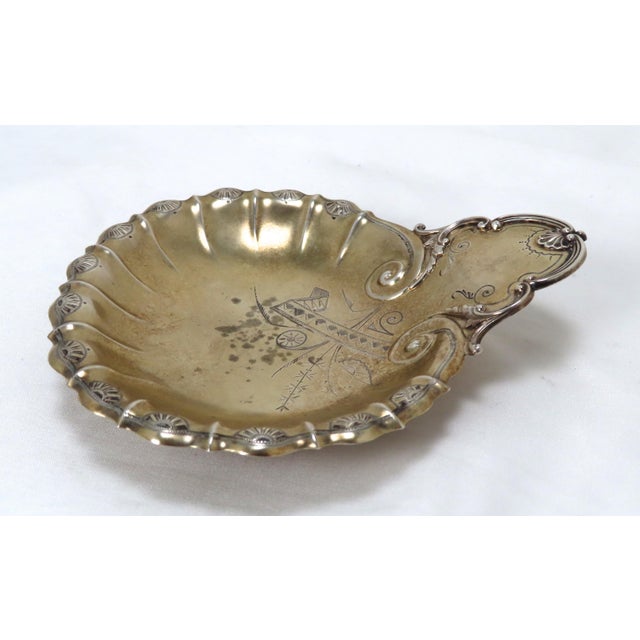 Antique American Victorian Rococo Revival Sterling Silver Trinket Tray For Sale - Image 4 of 13