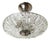 Vintage Swedish Sculptural Glass Ceiling Fixture with Floral Rosette, 1970 For Sale