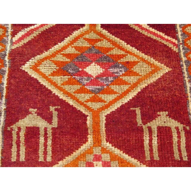 Burnt Orange Vintage Turkish Handknotted Runner Rug - 34"x144" For Sale - Image 8 of 10