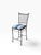 A slim, elegant counter stool in black wrought iron, shaped to mimic bamboo with ringed "node" accents on the legs and...