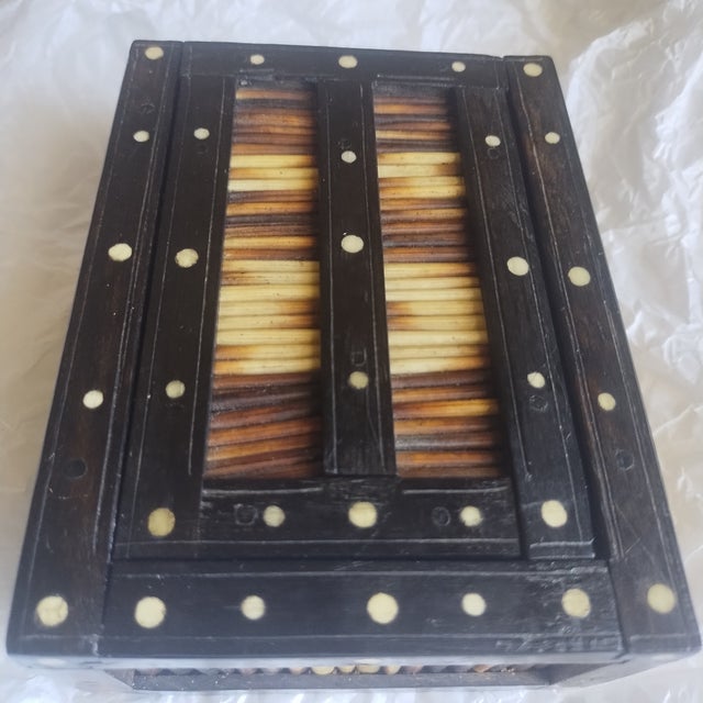 Wood Antique Porcupine & Ebony Quill Box For Sale - Image 7 of 18