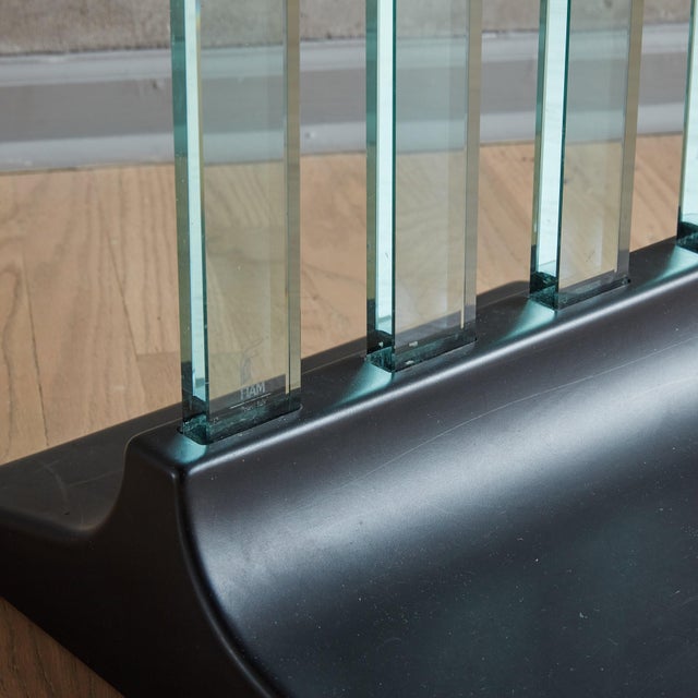 Cut Glass Coat Hanger with Black Base by FIAM, Italy 1970s For Sale - Image 12 of 12