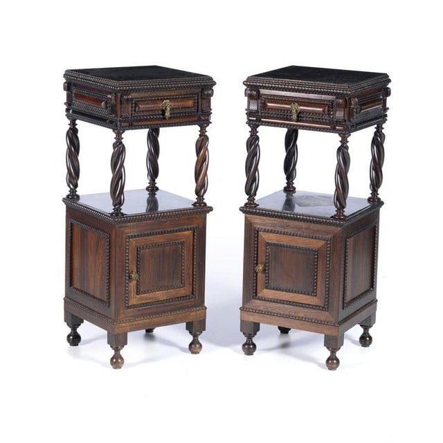 Bedside Tables in Fine Wood, Set of 2 For Sale - Image 6 of 6