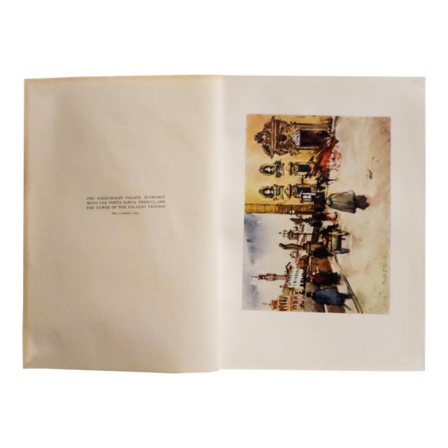 1905 Italian Original Print - The Frescobaldi Palace - From Book Florence & Some Tuscan Cities (1905) For Sale