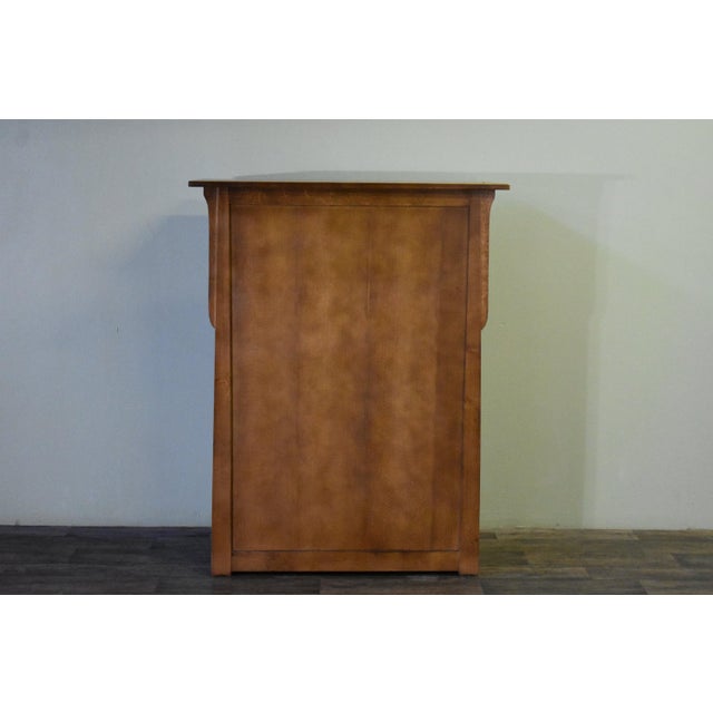 Wood Mission / Arts and Crafts Quarter Sawn White Oak Wine Cabinet - 45" For Sale - Image 7 of 9