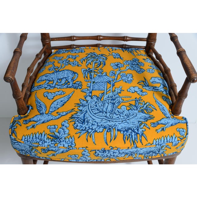 Late 19th Century Pair English Aesthetic Movement Faux Bamboo Chairs ,Sussex Style, C1890-1900 For Sale - Image 5 of 10