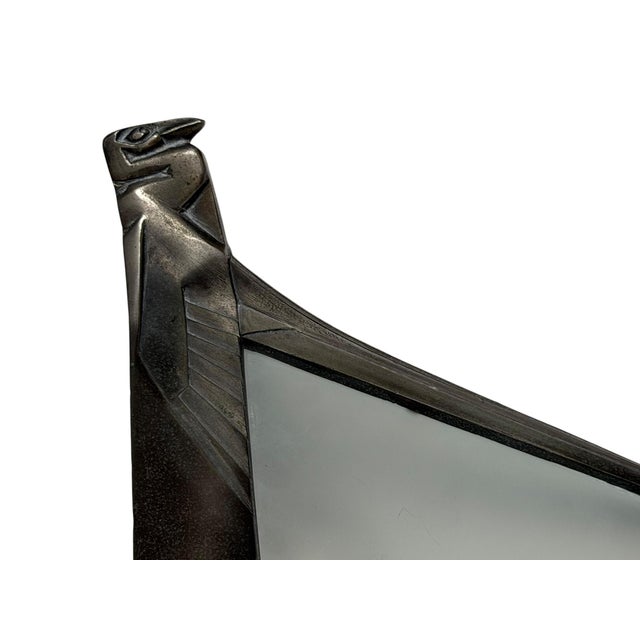 Art Deco Nickel-Plated Bronze Wall Light by Max Le Verrier, 1920s For Sale - Image 11 of 14