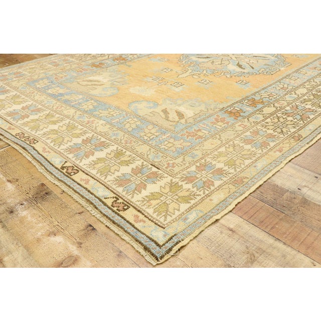 Vintage Turkish Oushak Rug, 04'06 X 07'03 For Sale In Dallas - Image 6 of 8