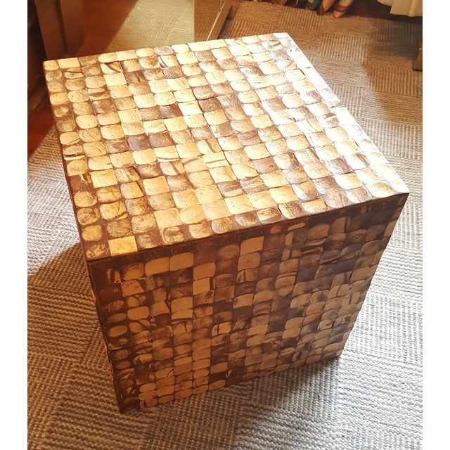 Vintage Coconut Shell Side Table Chairish