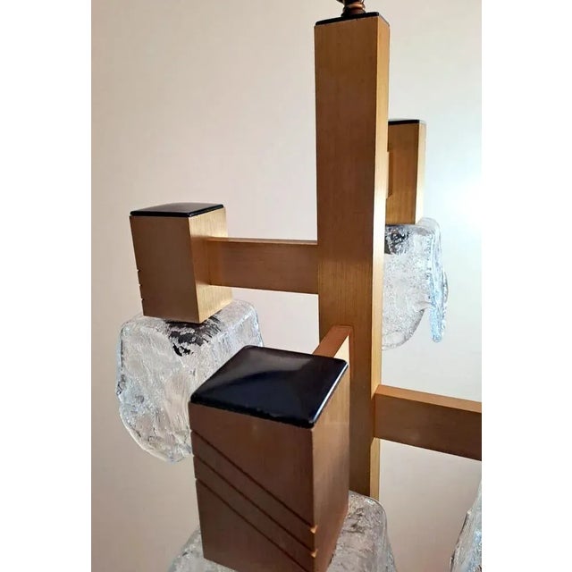 Gold Space Age Chandelier in Aluminum and Half Crystal in the style of Sciolari Gaetano, 1964 For Sale - Image 8 of 13