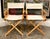 This set of two Telescope director chairs are in excellent vintage condition and feature linen colored canvas fabric....
