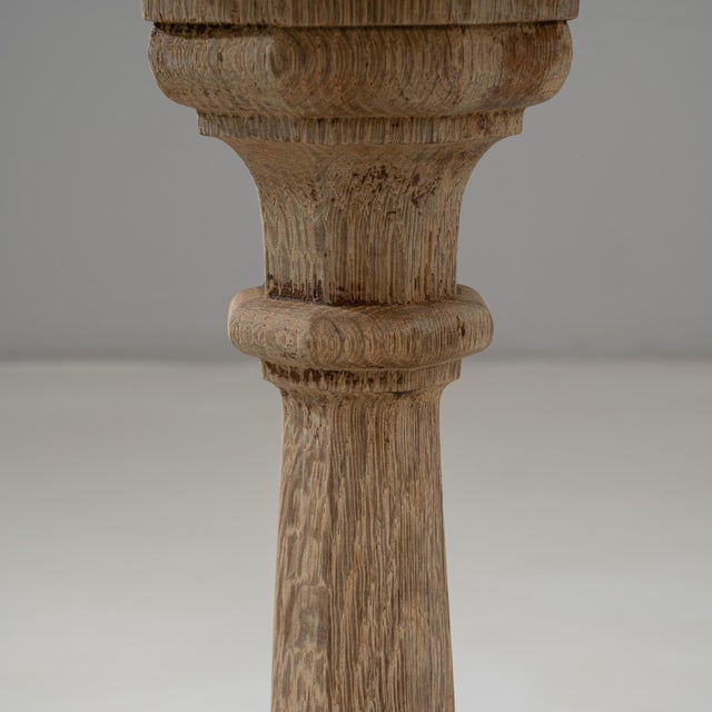 1890s French Baroque Revival Oak Pedestal Table For Sale - Image 12 of 18