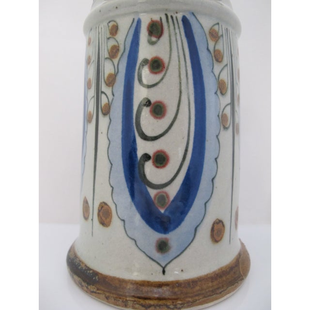 Ken Edwards El Palomar Blue Tonala Mexico Folk Figural Pottery 2 Arm Candelabra For Sale In Portland, OR - Image 6 of 11