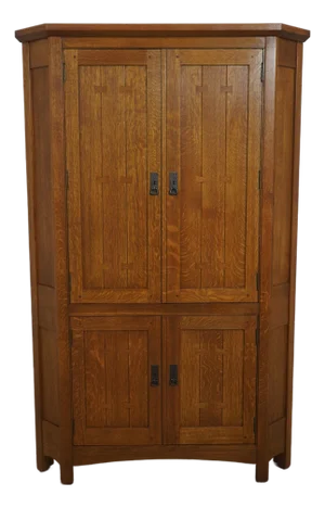 Stickley Mission Oak Corner Cupboard Cabinet