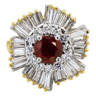 Late 20th Century 18k Ruby Ring, Size 5 For Sale