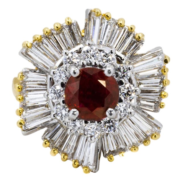 Late 20th Century 18k Ruby Ring, Size 5 For Sale