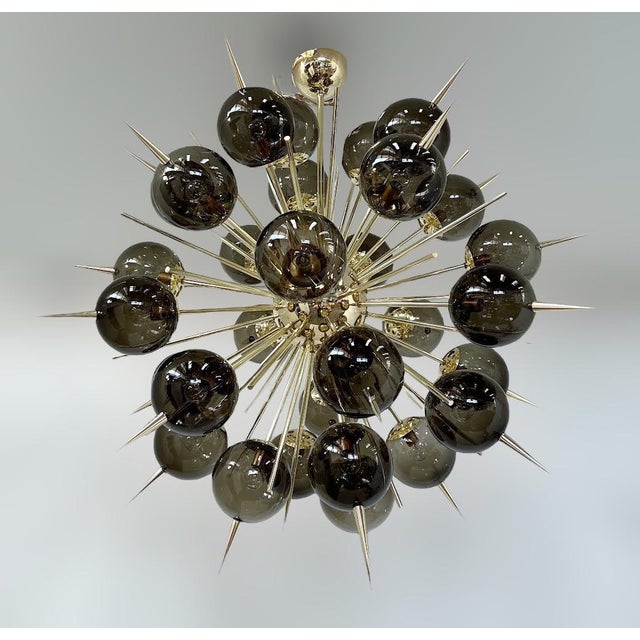 Italian 21st Century Smoky Murano Pinocchio Chandelier by Fabio LTD For Sale - Image 3 of 7