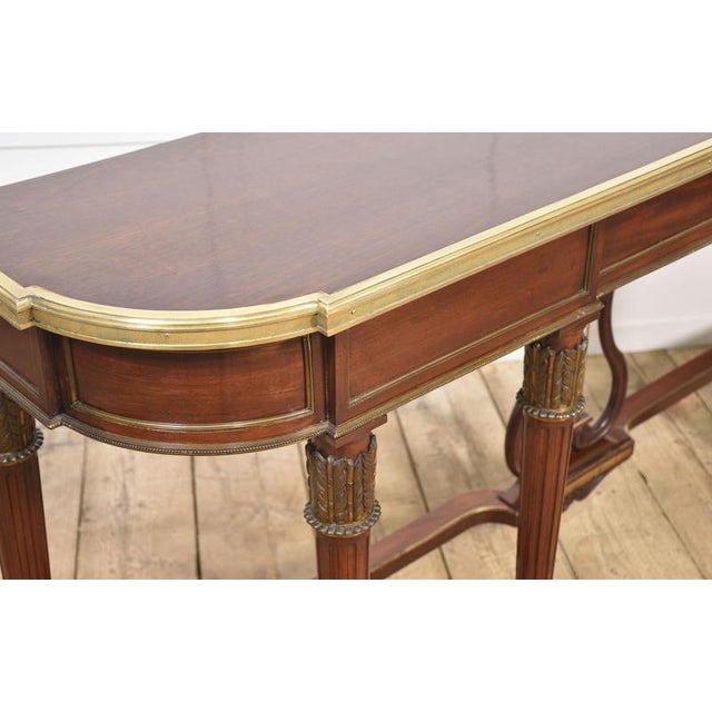 Long French Empire Revival Style Console Table in Mahogany, 1890s For Sale - Image 14 of 18