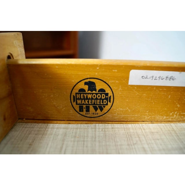 1950’s Mid-Century Modern Heywood Wakefield Solid Maple Desk For Sale - Image 12 of 12