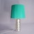 Vintage Swedish Table Lamp in Glass with Shade in Fabric by Gustav Leek for Orrefors, 1960s For Sale - Image 6 of 6