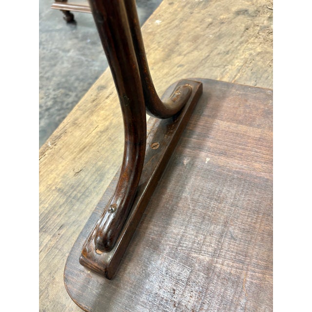 Early 20th Century French Walnut Bentwood Trestle Side Table For Sale - Image 17 of 18