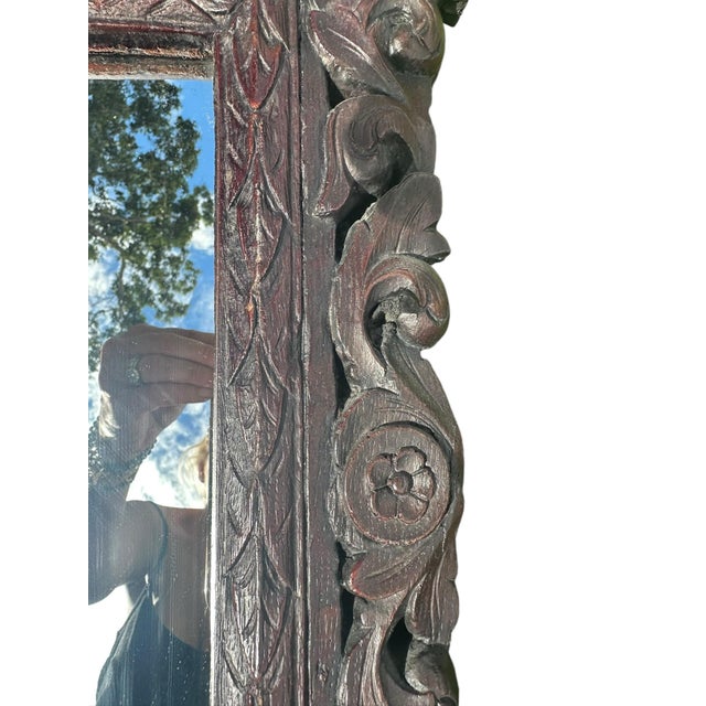 Solid Wood Hand-Carved European Mirror This exquisite mirror embodies the grandeur of European craftsmanship. Its frame,...