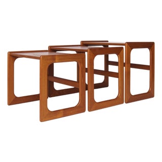 Vintage Danish Teak Nesting Tables, 1970s, Set of 3 For Sale
