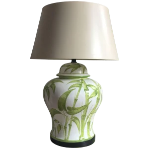 Italian Ceramic Bamboo Table Lamp