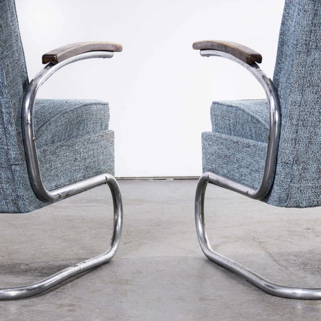 Blue Fleck Armchair by Mart Stam for Mucke Melder, 1930s For Sale - Image 11 of 12