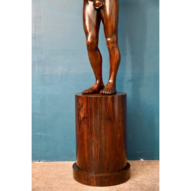 1920s Italian Artist, Very Large Nude Sculpture of a Young Man, 1920s-1940s, Wood For Sale - Image 5 of 18