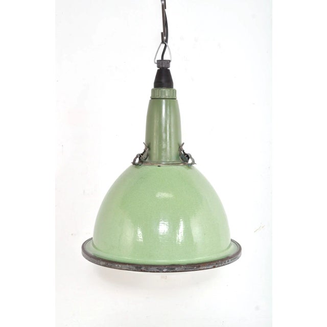 1950s Vintage Enamel Pendant Lamp, 1950s For Sale - Image 5 of 9