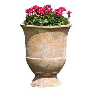 Lipari Urn Brown Terra Cotta Planters, Set of 2 For Sale