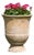 Lipari Urn Brown Terra Cotta Planters, Set of 2 For Sale