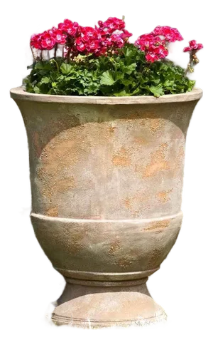 Lipari Urn Brown Terra Cotta Planters, Set of 2