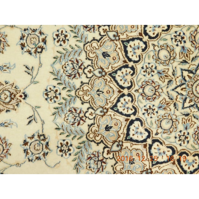 Persian Wool & Silk Rug - 6'10"x 6'10" For Sale - Image 10 of 10