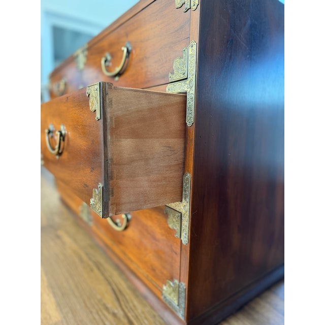 Hollywood Regency Vintage Rare Henredon "Mont" Collection Pan-Asian Double Dresser For Sale - Image 3 of 13