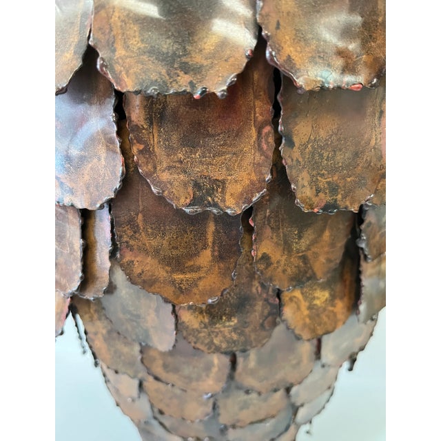 Late 20th Century Late 20th Century Copper and Brass Owl Sculpture For Sale - Image 5 of 10