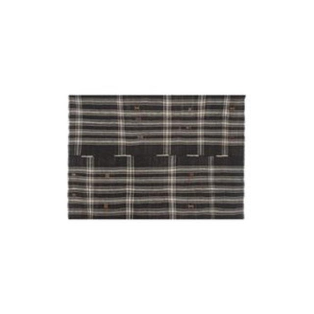 Black and White Striped Kilim Rug in Goat Hair 8.1 x 10.9 FT / 247 x 333 Cm / 97'' x 131'' / 8'1'' X 10'11'' Hand woven...