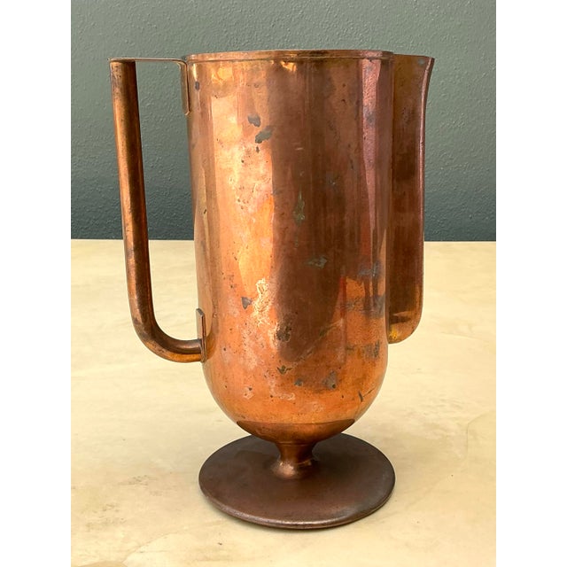 Vintage Deco Copper Pitcher For Sale - Image 9 of 12