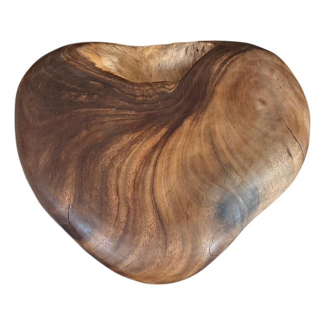 Andrianna Shamaris Hand Carved Wood Heart For Sale